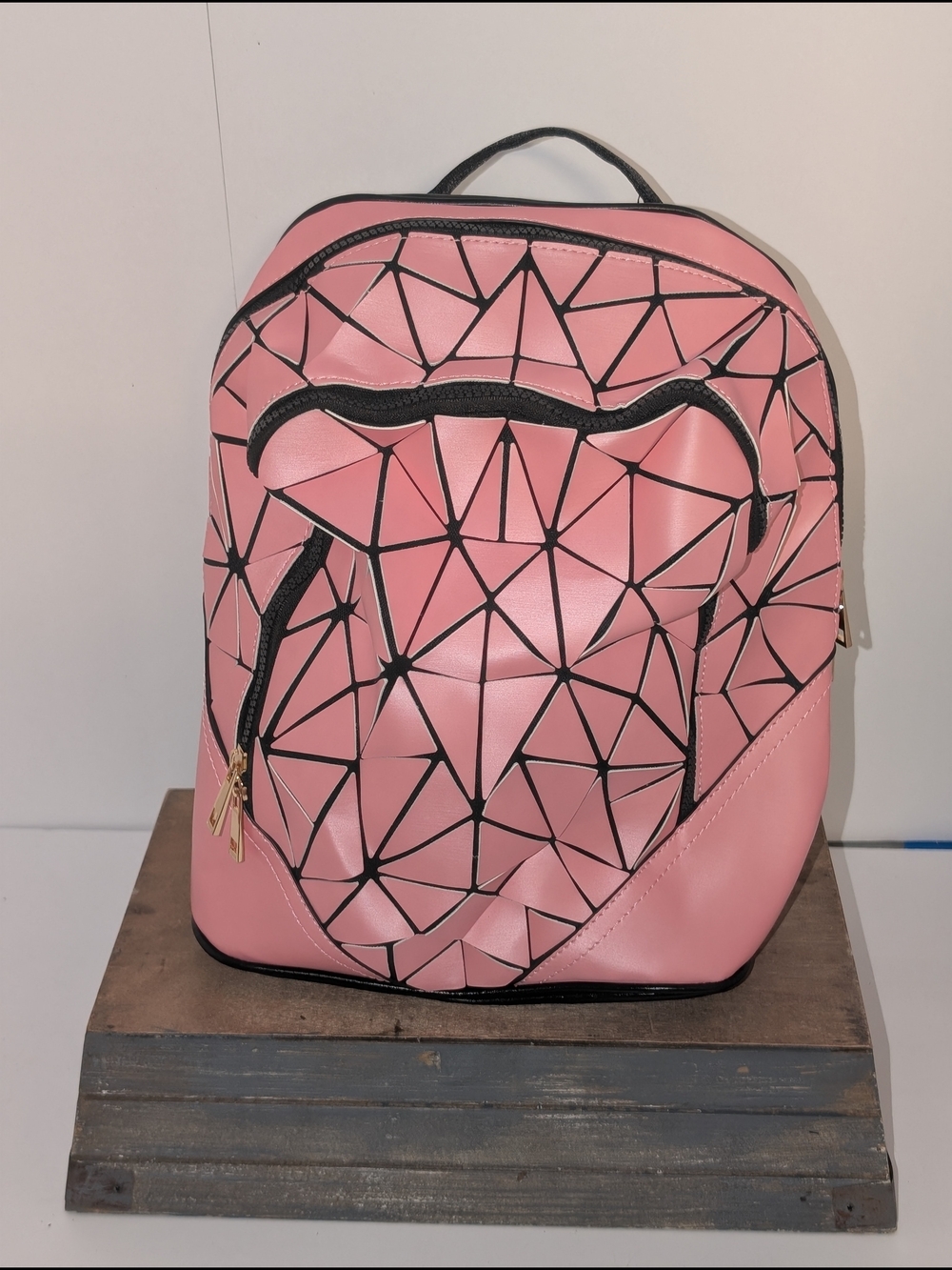 Brand New Aquarius Pink Geometric Reflective Book Bag varies
